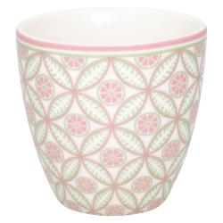 espresse-becher-mini-latte cup Eva white von greengate mit Retro Muster