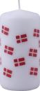 Stumpenkerze "Dänische Fahnen"