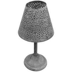 Lampe Metall grau für Teelichter