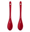 Porzellan-Löffel klein rot 2er Set