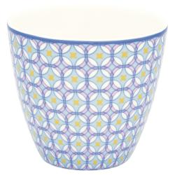 becher-latte cup Lola blue von greengate mit Retro Muster
