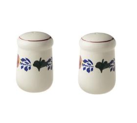 Salzstreuer u. Pfefferstreuer Landhaus Blumen-Dekor