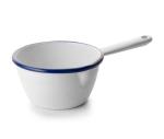 Stieltopf weiß-blau Emaille Ø13 cm