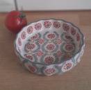 Tartelette-Förmchen Retro Dekor grau/rot Ø 11