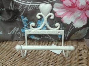 WC-Rollenhalter aus Metall cremeweiß