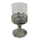 Windlicht SHABBY Stil Metall/Glas H18 cm